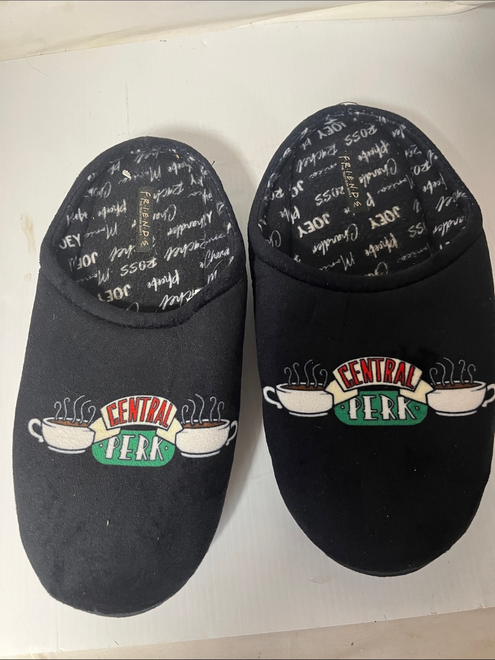 Central Perk Friends Black Slippers
